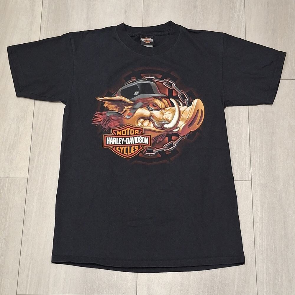 Harley Davidson Hog w/ Tusks T-Shirt FARIBAULT MINNESOTA Size M